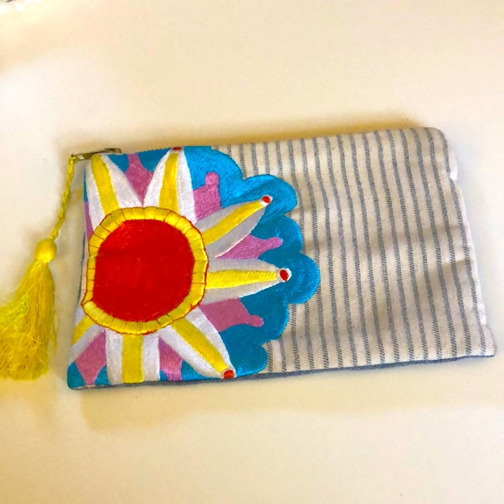 Embroidered Sunshine Clutch